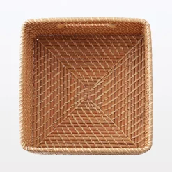 Panier carré en rotin L35X P36X H24cm