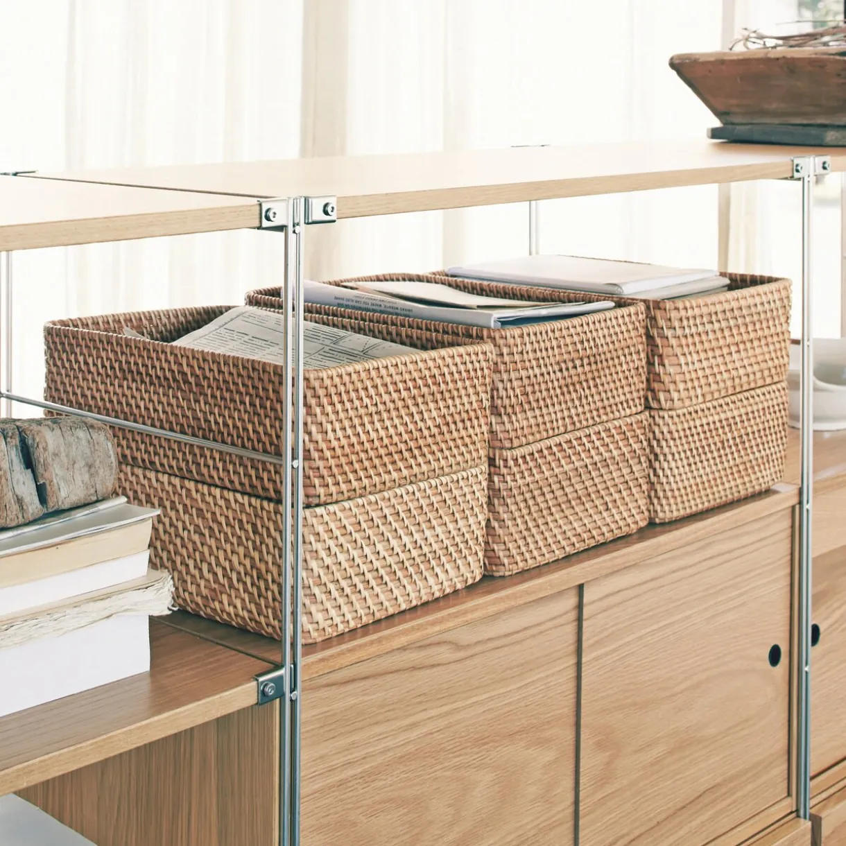 Panier en rotin S L26xP36xH12cm