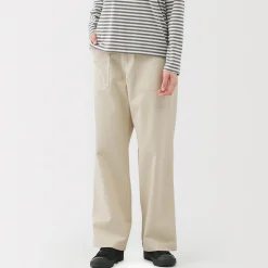 Pantalon avec motif de chevrons en coton pour femme