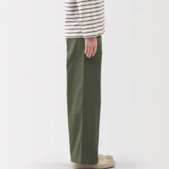 Pantalon avec motif de chevrons en coton pour femme