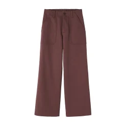 Pantalon avec motif de chevrons en coton pour femme
