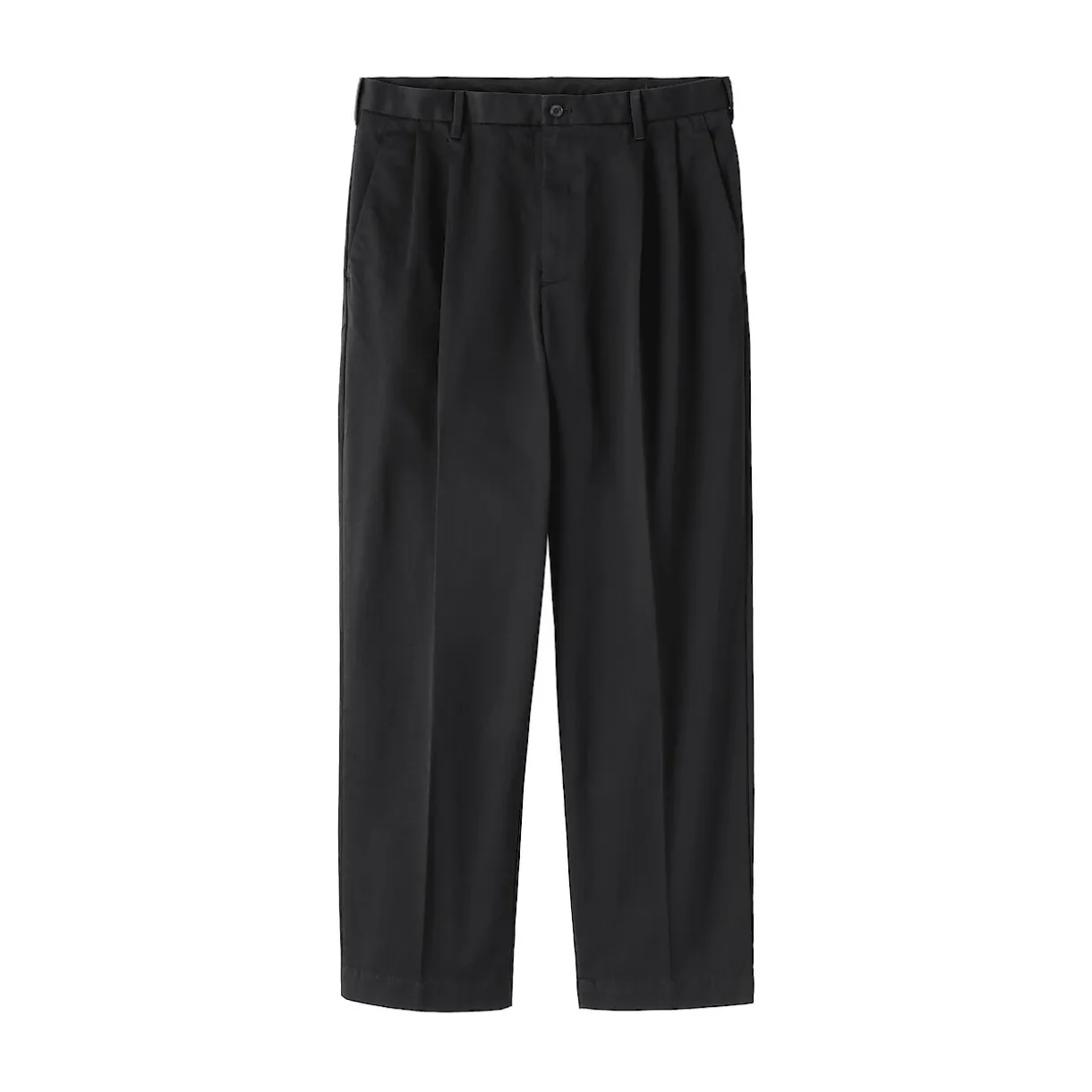 Pantalon Chino à pinces en coton stretch coupe wide homme