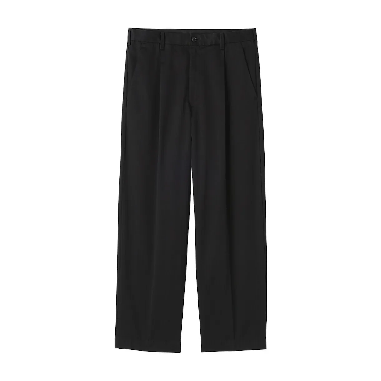 Pantalon Chino à pinces en coton stretch coupe wide homme