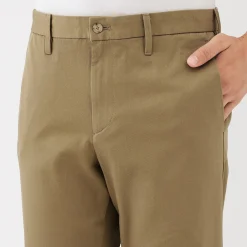 Pantalon Chino long en coton stretch coupe slim pour homme