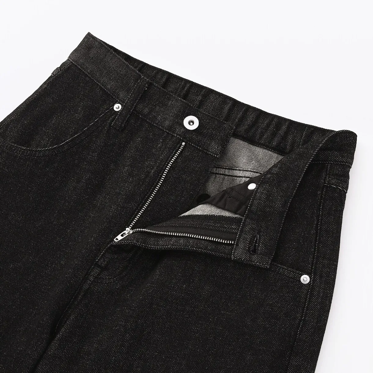 Pantalon coupe cocon en denim et kapok mélangé pour femme