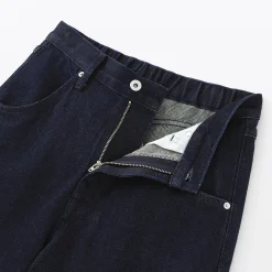 Pantalon coupe cocon en denim et kapok mélangé pour femme
