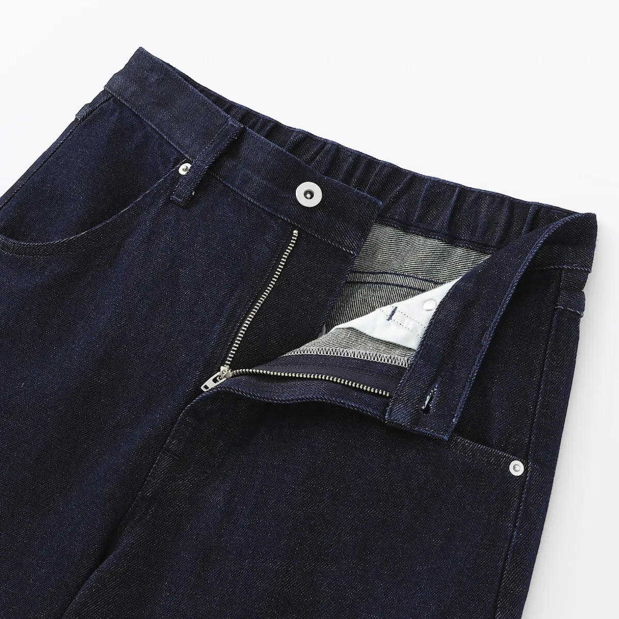 Pantalon coupe cocon en denim et kapok mélangé pour femme