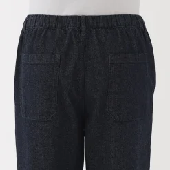 Pantalon coupe confortable en denim lavé pour homme ‐ Indigo