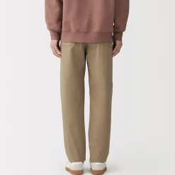 Pantalon coupe confortable en coton lavé pour homme