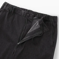 Pantalon coupe confortable en denim lavé pour homme ‐ Noir