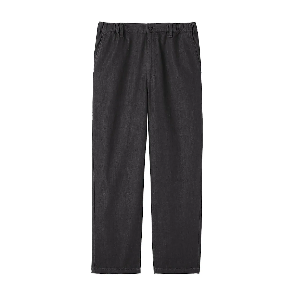 Pantalon coupe confortable en denim lavé pour homme ‐ Noir