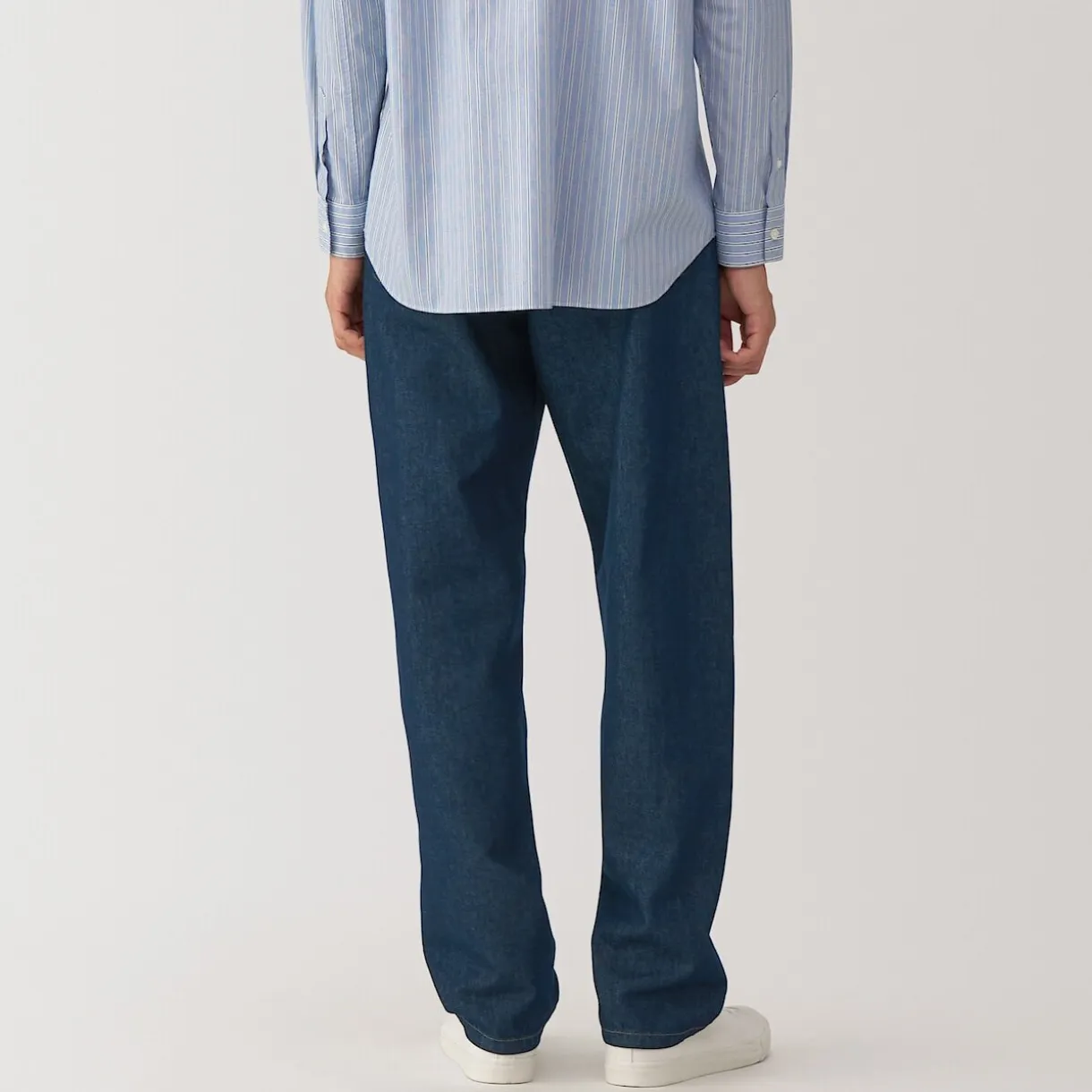 Pantalon en denim en mélange de fibres Washi pour homme