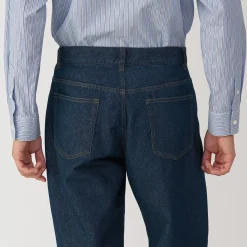 Pantalon en denim en mélange de fibres Washi pour homme