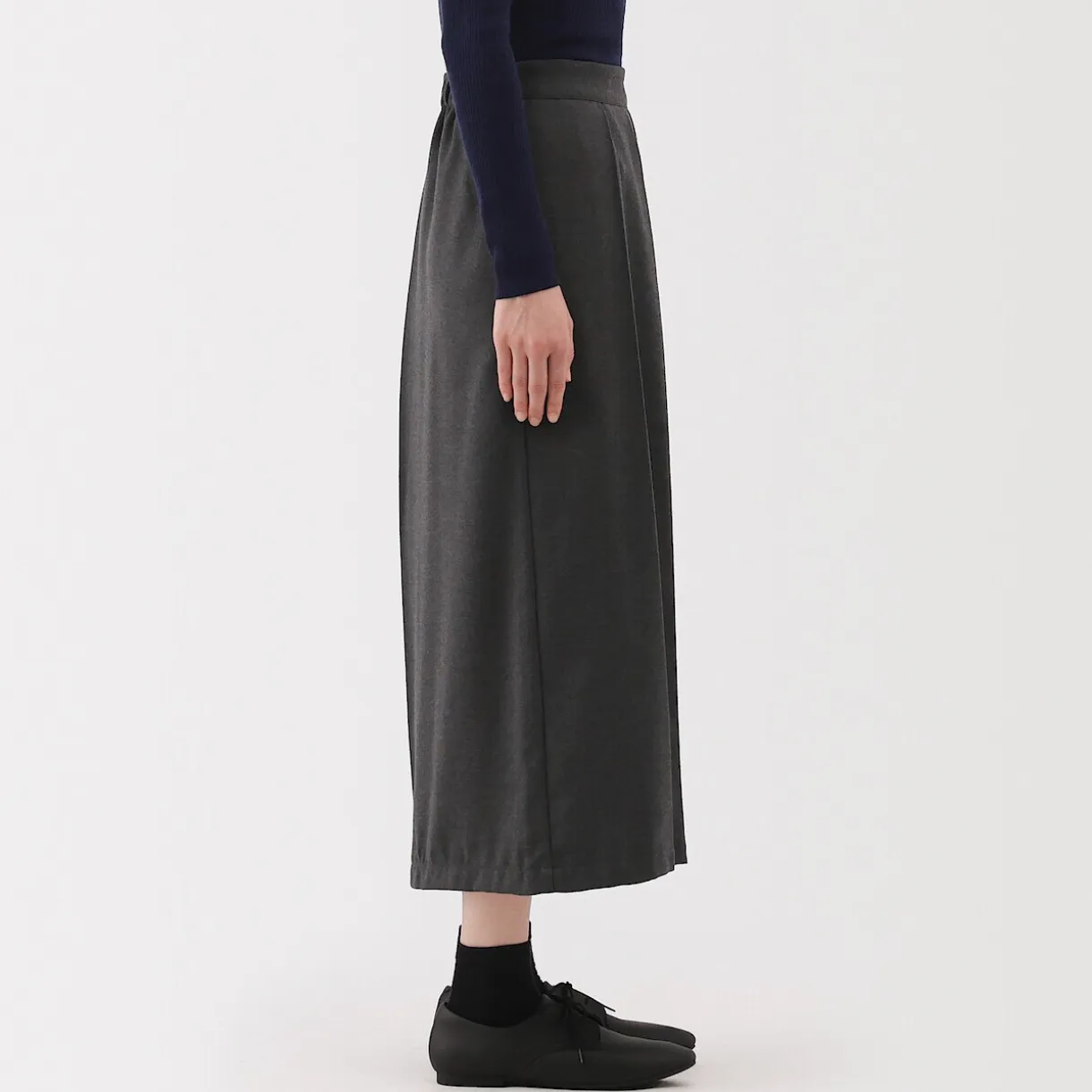 Pantalon hakama unisexe en mélange de laine brossée