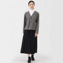 Pantalon hakama unisexe en mélange de laine brossée