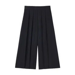 Pantalon hakama unisexe en mélange de laine brossée