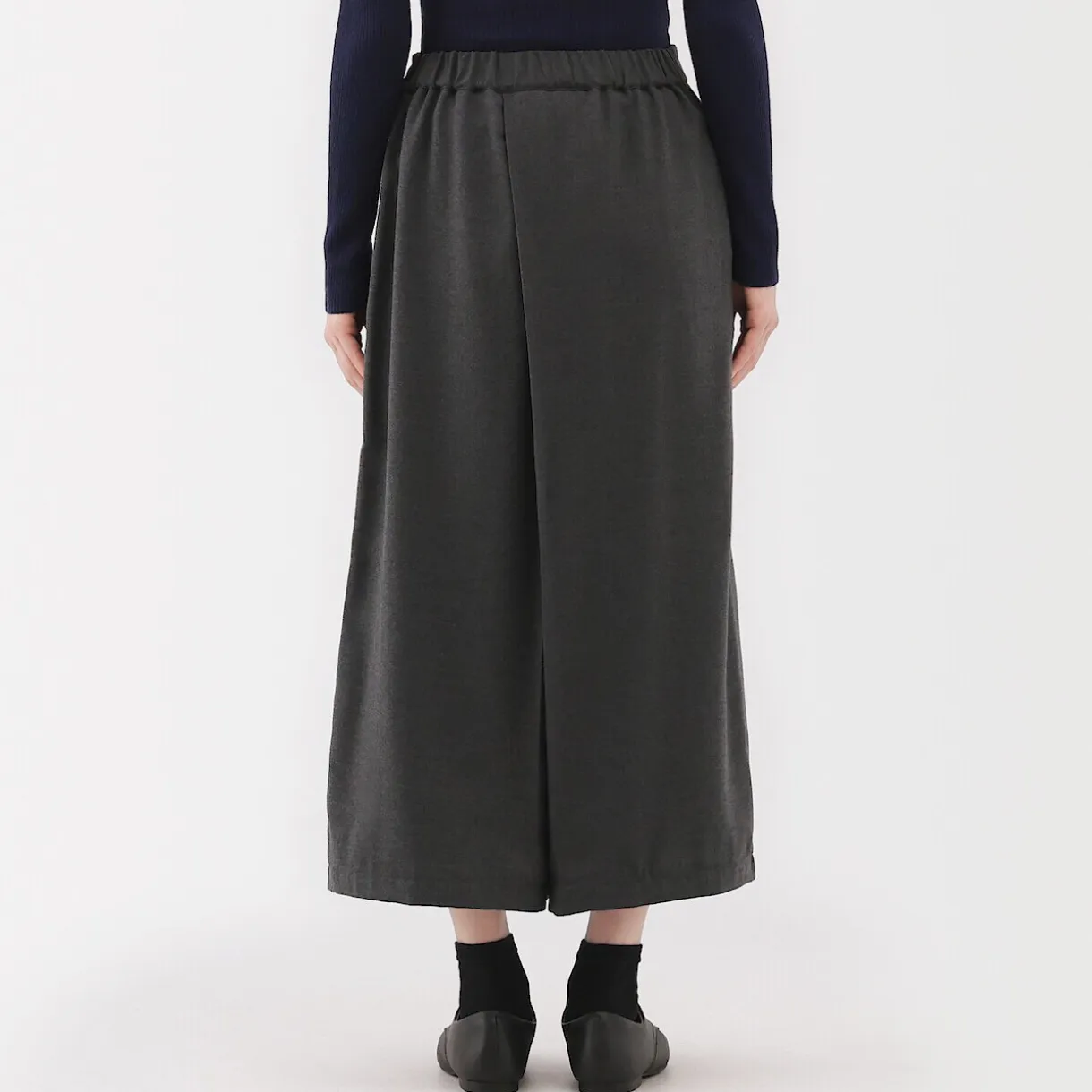Pantalon hakama unisexe en mélange de laine brossée