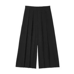 Pantalon hakama unisexe en mélange de laine brossée