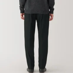 Pantalon plissé ajusté et stretch pour homme