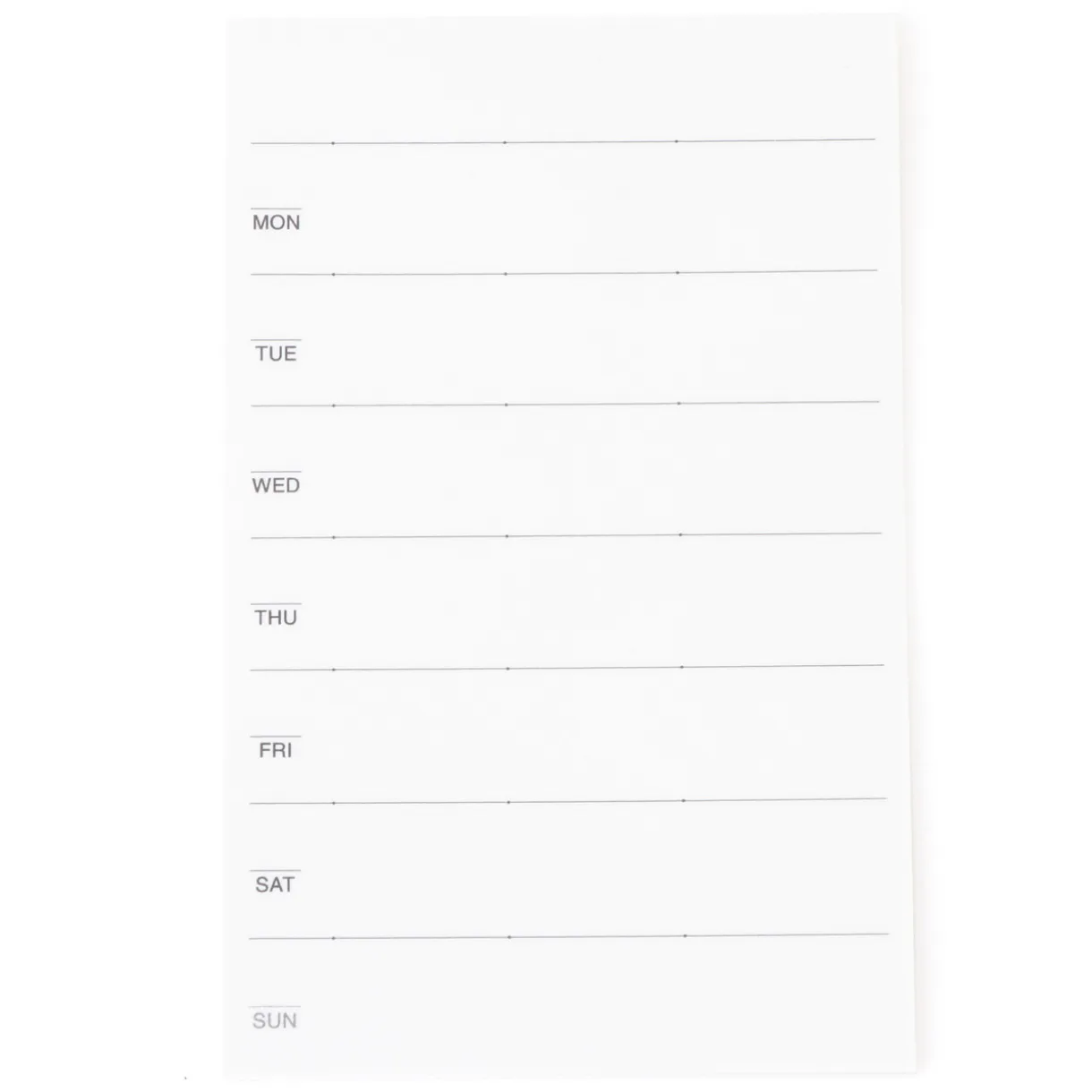 Planificateur hebdomadaire avec feuillets adhésifs