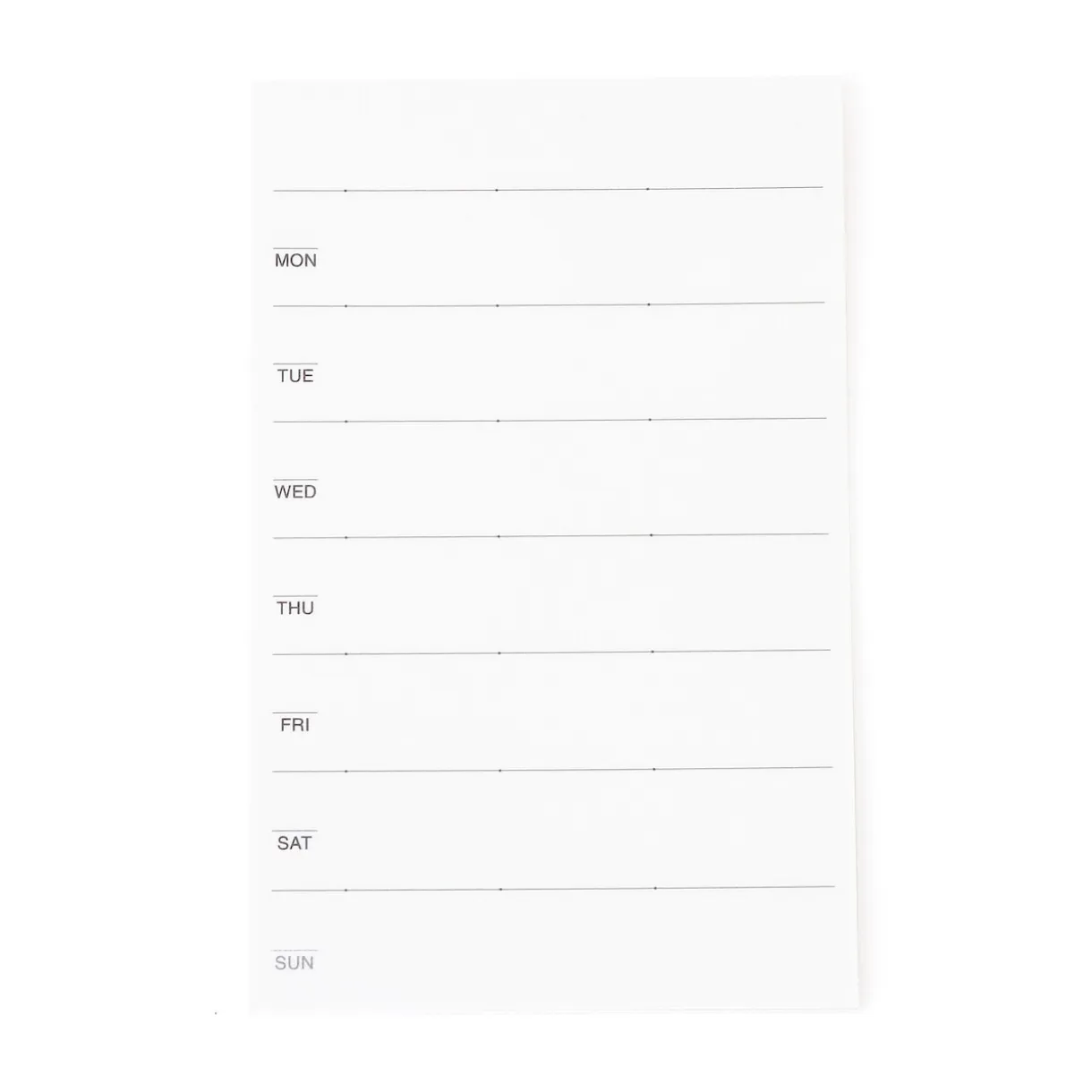 Planificateur hebdomadaire avec feuillets adhésifs