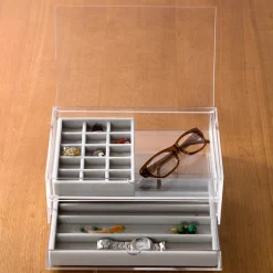 Plateau à bijoux 5 compartiments L24X P16X H2.5cm