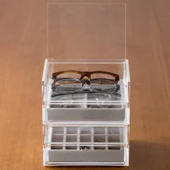 Plateau en velours 2 compartiments L16X P12X H2.5cm