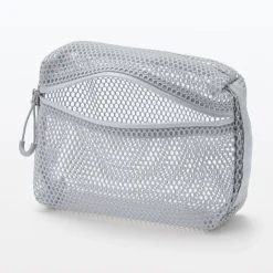 Pochette en maille polyester - Petit, Gris