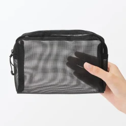 Pochette en nylon filet à fermeture éclair - Taille moyenne