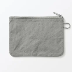 Pochette zippée en nylon texturé ‐ Moyenne