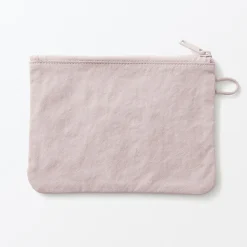 Pochette zippée en nylon texturé ‐ Moyenne