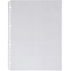 Pochettes perforées en PP ‐ Type carte A4