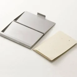 Porte‐cartes de visite en inox L