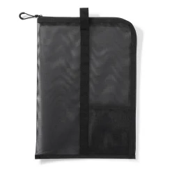 Porte-documents en nylon maillé avec fermeture éclair - A4, Noir