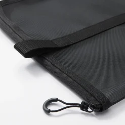 Porte-documents en nylon maillé avec fermeture éclair - A4, Noir