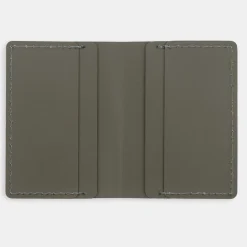 Portefeuille de voyage en cuir recyclé - Kaki