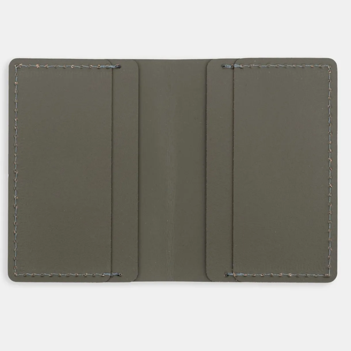 Portefeuille de voyage en cuir recyclé - Kaki