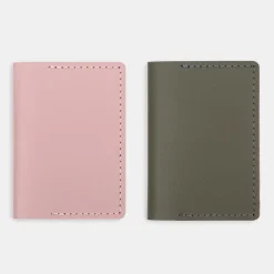 Portefeuille de voyage en cuir recyclé - Kaki