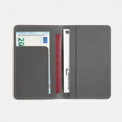 Porte‐passeport en cuir recyclé - Grafite