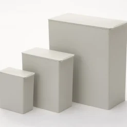 Poubelle rectangulaire en PP à couvercle ‐ 3L