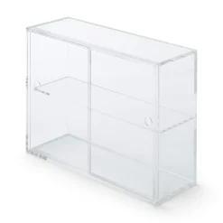Présentoir en acrylique avec portes coulissantes L25.2X P8.4X H18.4cm
