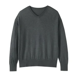 Pull à col en V en mélange de fibres de soja pour femme