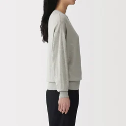 Pull à col en V en mélange de fibres de soja pour femme