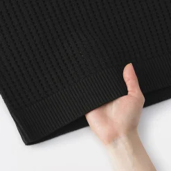 Pull à col ras du cou en tricot de coton mélangé pour femme