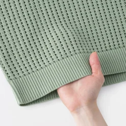 Pull à col ras du cou en tricot de coton mélangé pour femme