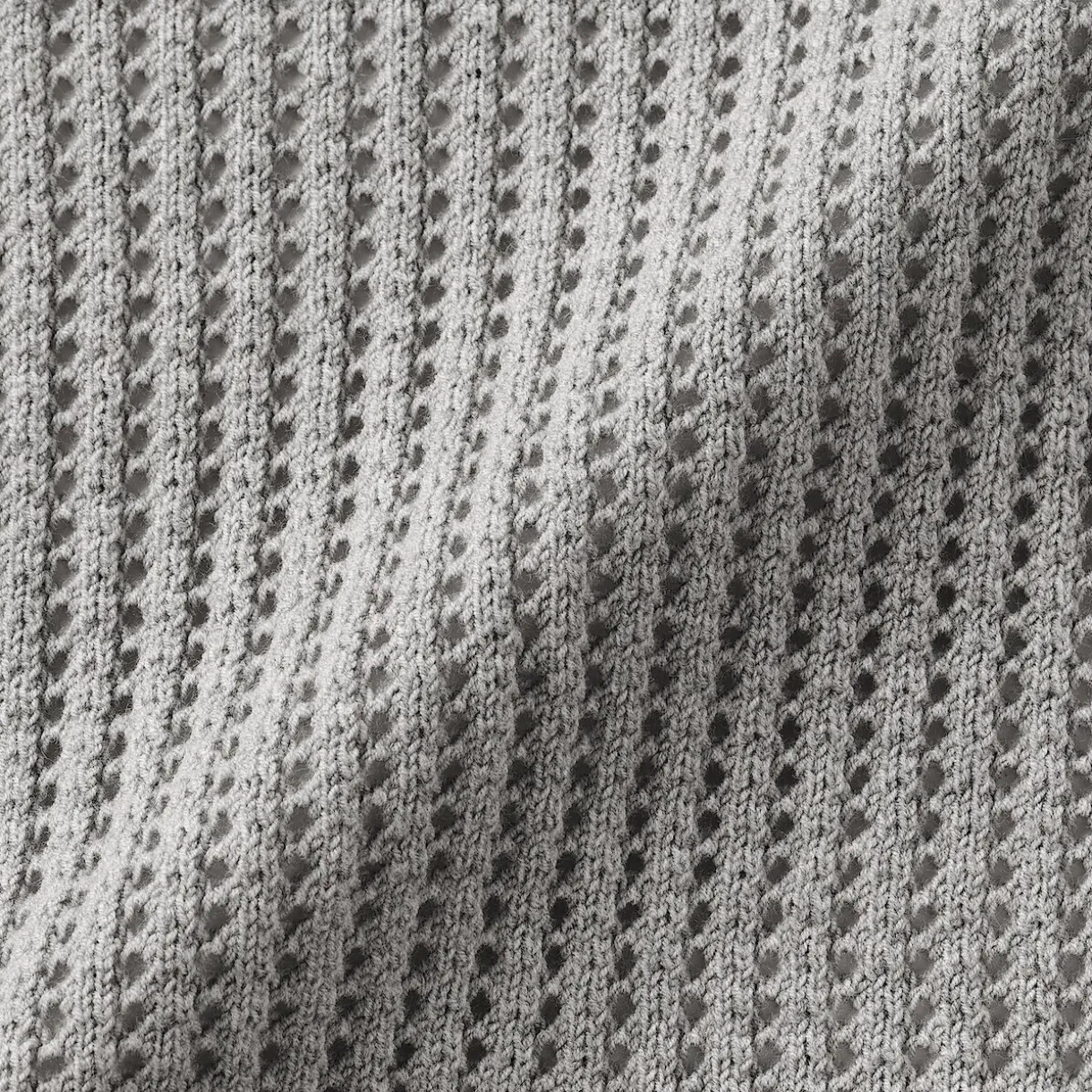 Pull à col ras du cou en tricot de coton mélangé pour femme