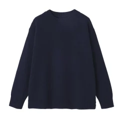Pull à col rond en laine des Andes à grosses mailles pour homme
