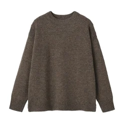 Pull à col rond en laine des Andes à grosses mailles pour homme