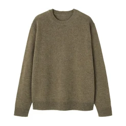 Pull à col rond en laine tricot moyen pour homme