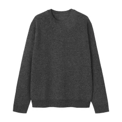 Pull à col rond en laine tricot moyen pour homme